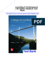 Ebook College Accounting A Contemporary Approach 4Th Edition Haddock Test Bank Full Chapter PDF