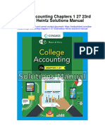 Download ebook College Accounting Chapters 1 27 23Rd Edition Heintz Solutions Manual full chapter pdf