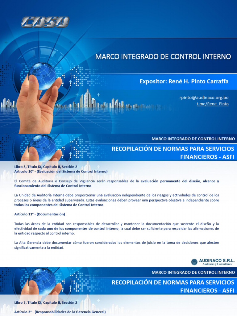 COSO Marco Integrado de Control Interno | PDF | Planificación ...