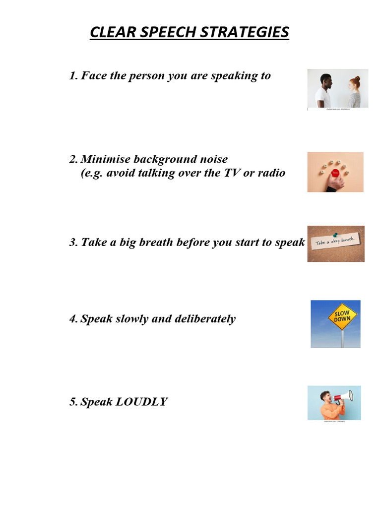 Clear Speech Strategies Visual