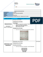 Agenda Semanal Semana 1 - Grado 3 - English