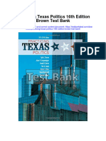 Practicing Texas Politics 16Th Edition Brown Test Bank Full Chapter PDF