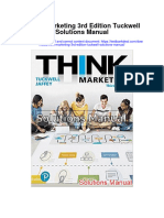 Download Think Marketing 3Rd Edition Tuckwell Solutions Manual full chapter pdf