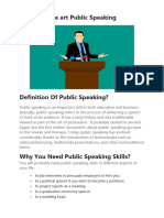 The Art of Public Speaking