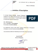 Attestation Inscription BEYE Faimetou