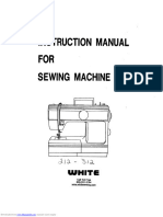 White 212/312 Sewing Machine Instruction Manual