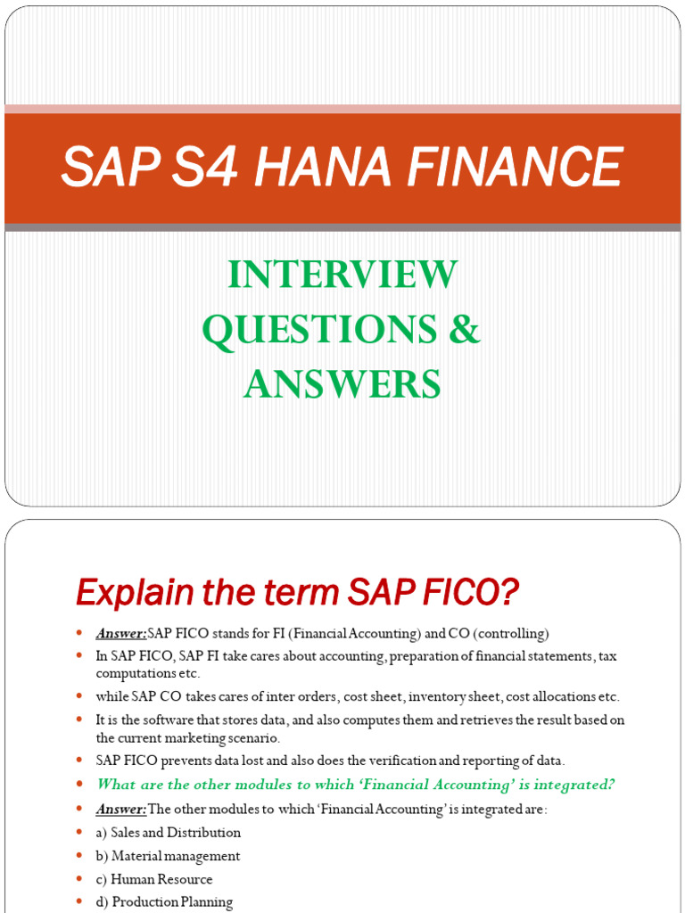 Interview Questions & Answers-1 | PDF | Depreciation | Invoice