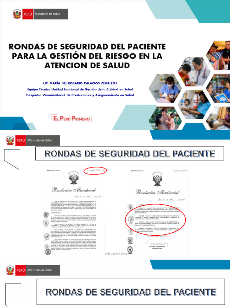 Rondas de Seguridad del Paciente en Salud | PDF | Sistema de manejo de ...