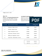 Blue and Yellow Geometric Invoice