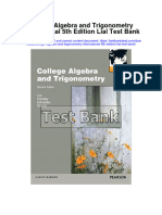 Ebook College Algebra and Trigonometry International 5Th Edition Lial Test Bank Full Chapter PDF