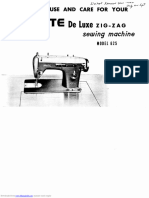 White 625 Sewing Machine Instruction Manual