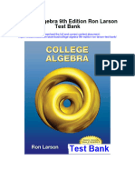 Ebook College Algebra 9Th Edition Ron Larson Test Bank Full Chapter PDF
