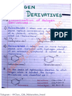 Halogen Derivatives Notes 