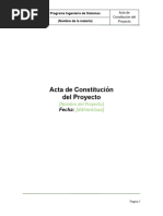Acta de Constitución de Proyecto - General