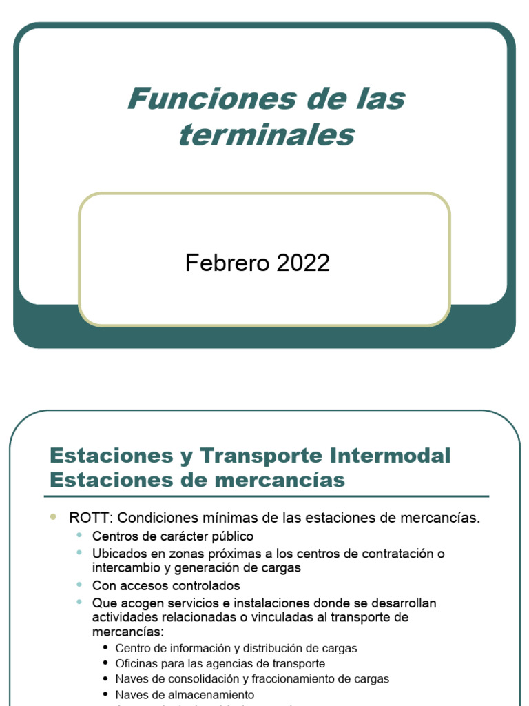 Funciones de Terminales Intermodales | PDF | Transporte Intermodal de ...