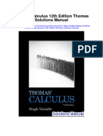 Thomas Calculus 12Th Edition Thomas Solutions Manual Full Chapter PDF