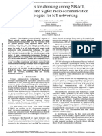 The Factors For Choosing Among NB-IoT, LoRaWAN, and Sigfox Radio Communication Technologies For IoT Networking