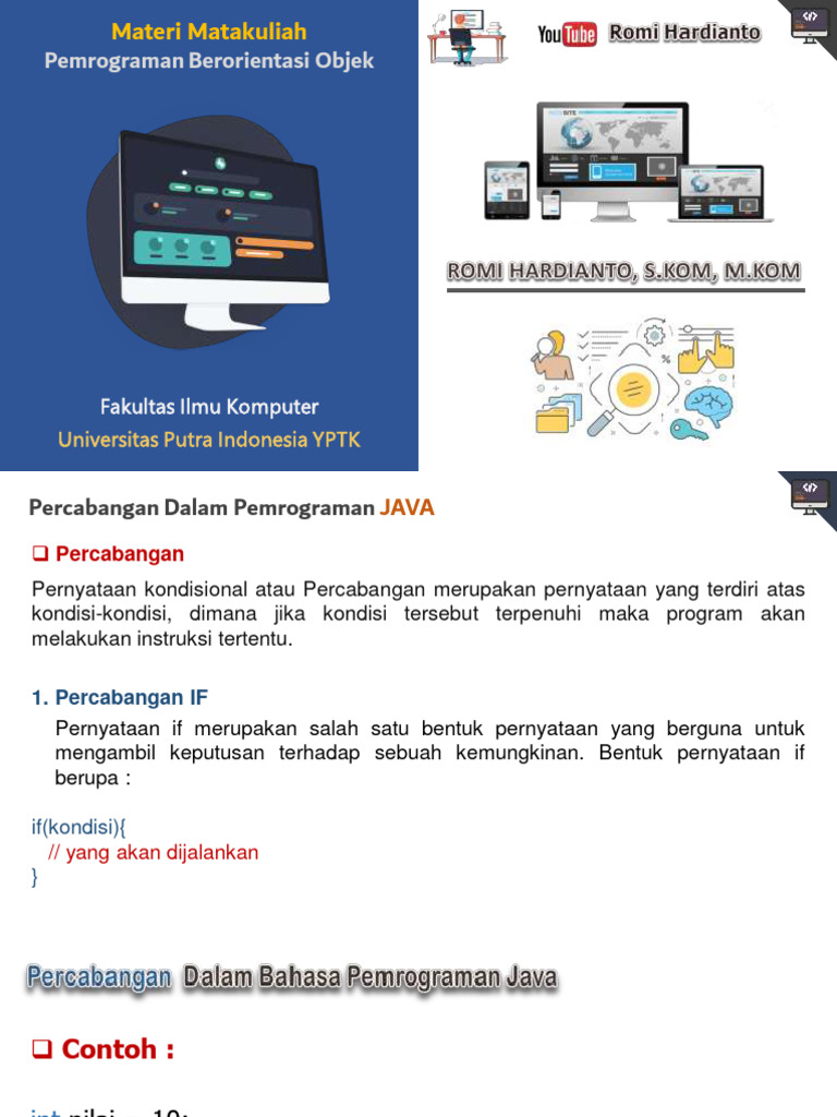 Perulangan dan Percabangan dalam Java | PDF