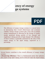 Efficency of Energy Storage System