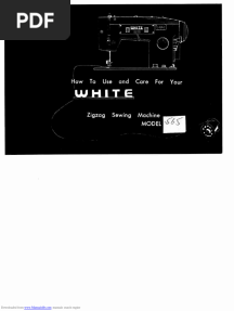 White 656/565 Sewing Machine Instruction Manual