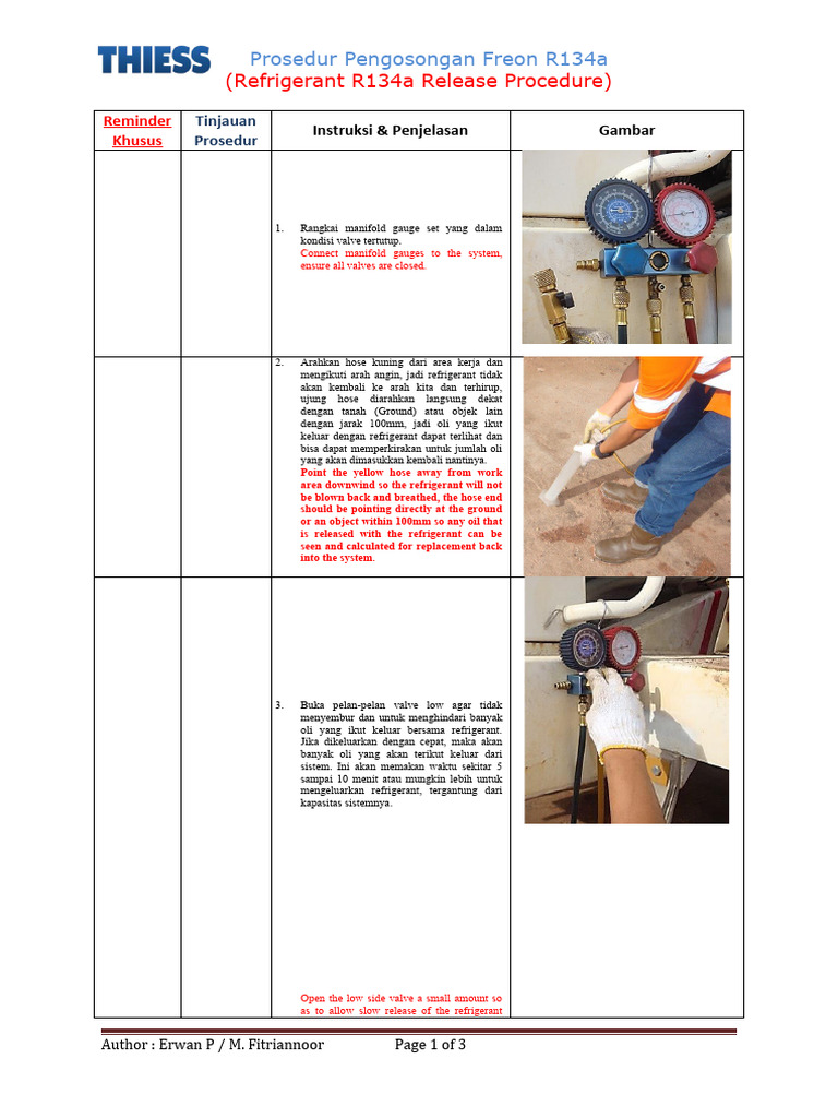 Refrigerant Release Procedure PDF