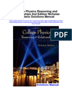 Ebook College Physics Reasoning and Relationships 2Nd Edition Nicholas Giordano Solutions Manual Full Chapter PDF