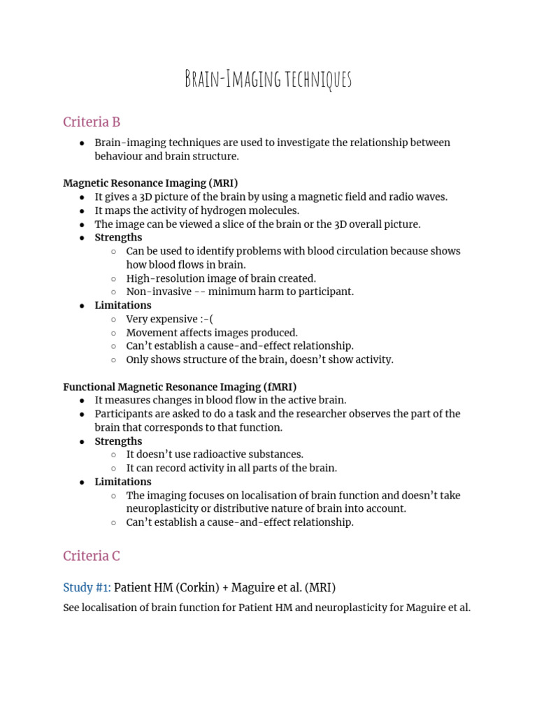 Brain Imaging Techniques Pdf