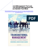 Transnational Management Text and Cases in Cross Border Management 8Th Edition Bartlett Test Bank Full Chapter PDF