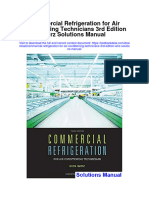 Ebook Commercial Refrigeration For Air Conditioning Technicians 3Rd Edition Wirz Solutions Manual Full Chapter PDF
