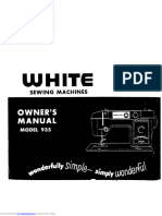 White 935 Sewing Machine Instruction Manual
