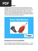 Force and Motion