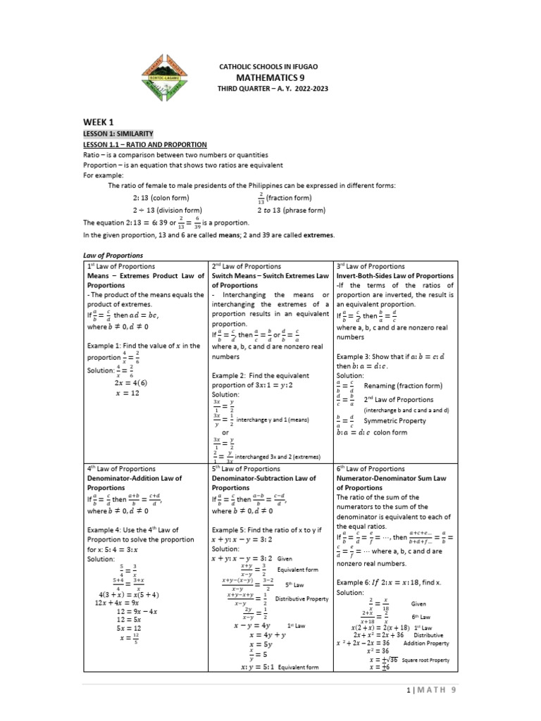 Open Math 9 Final LP 3rd Quarter | PDF | Rectangle | Triangle
