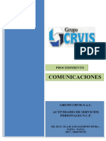 Crvis-Sst-P-09 Procedimiento Comunicaciones