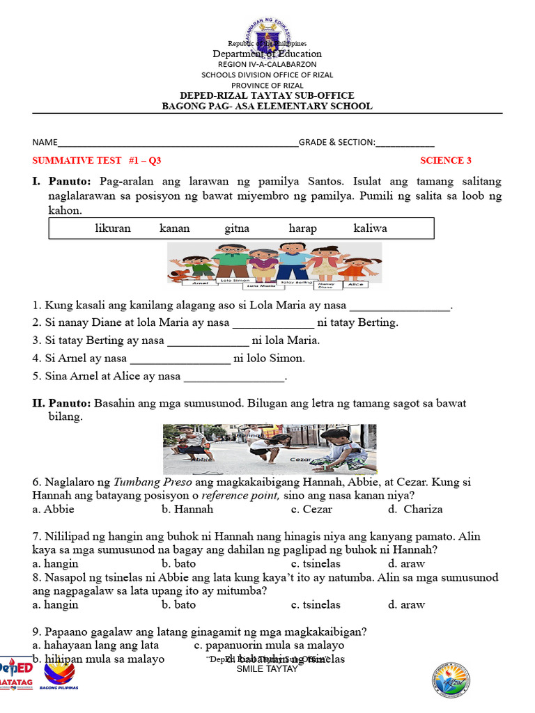 Science3 Q3 Summative 1 Pdf