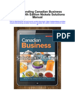 Understanding Canadian Business Canadian 9Th Edition Nickels Solutions Manual Full Chapter PDF