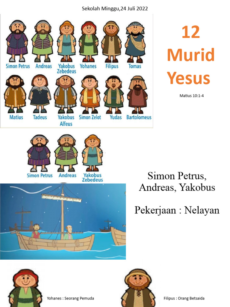 12 Murid Tuhan Yesus + Latar Belakang | PDF
