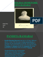 Sanskrit Holiday Homework PPT On Pandita Ramabai: Krish Puri Vii-F 45