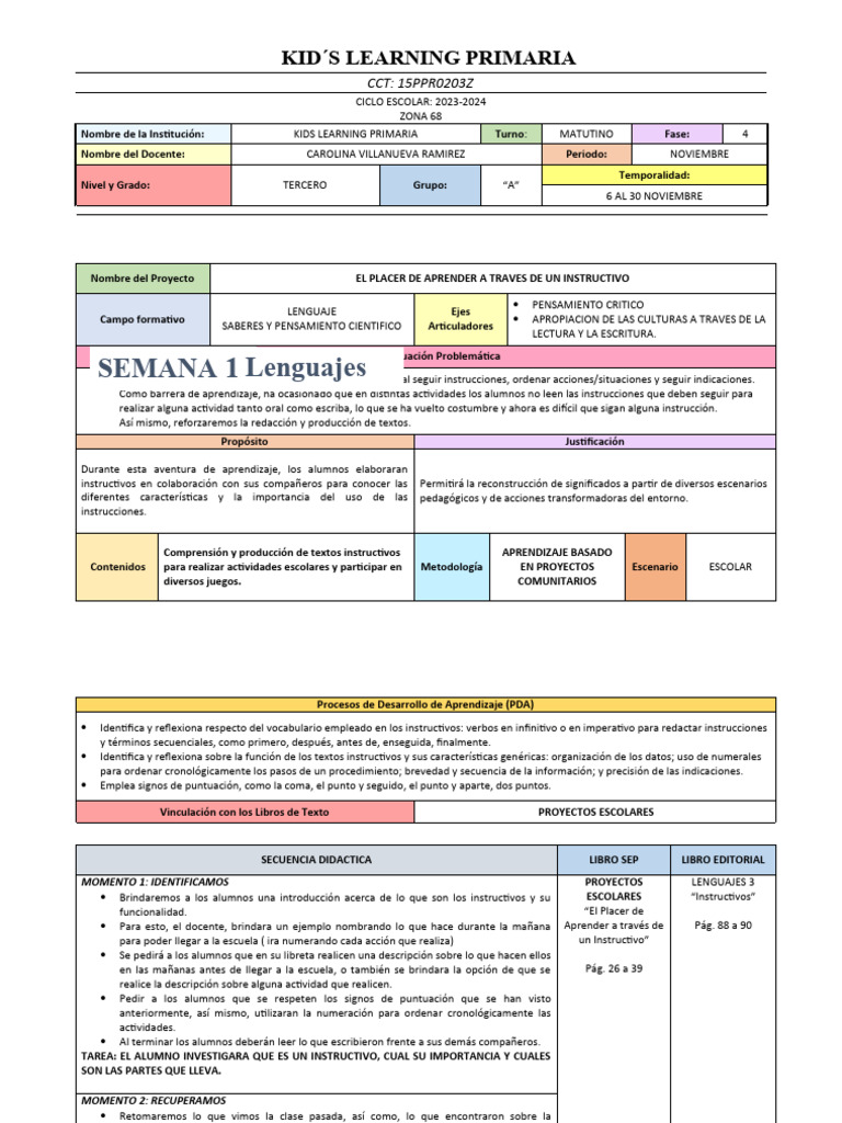 1 Lenguaje | PDF | Aprendizaje | Evaluación