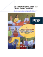 Interpersonal Communication Book The 13Th Edition Devito Test Bank Full Chapter PDF