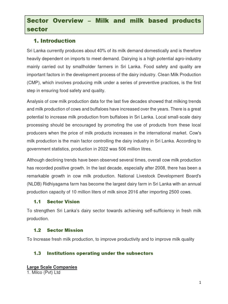 Market Demand and Economic Potential of African Milk Plant Products