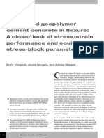 Reinforced Geopolymer Cement Concrete in Flexure - A Closer Look at Stress-Strain Performance and Equivalent Stress-Block Parameters