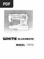 White 1570 Sewing Machine Instruction Manual