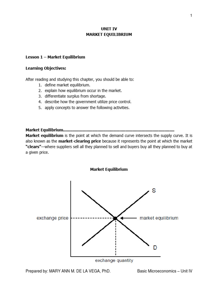 4 Unit Iv Micro | PDF | Economic Equilibrium | Economic Surplus