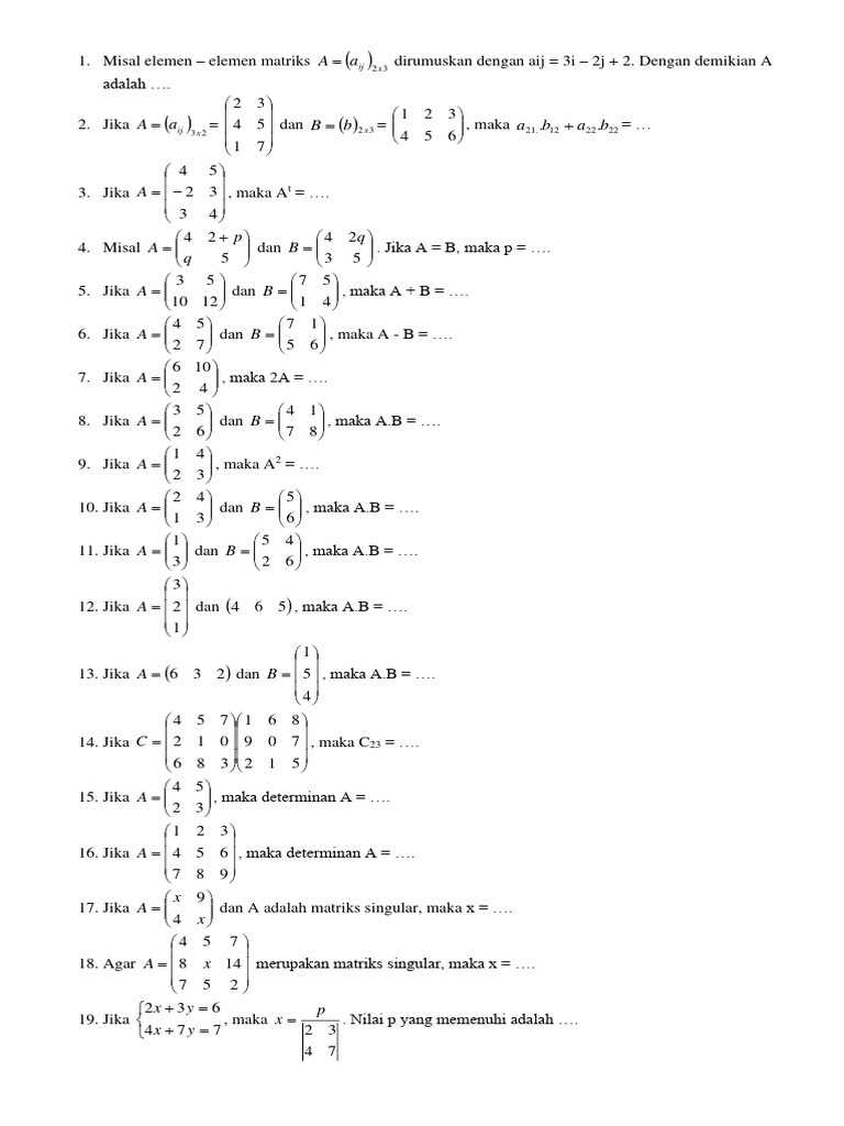 Matriks Variasi | PDF
