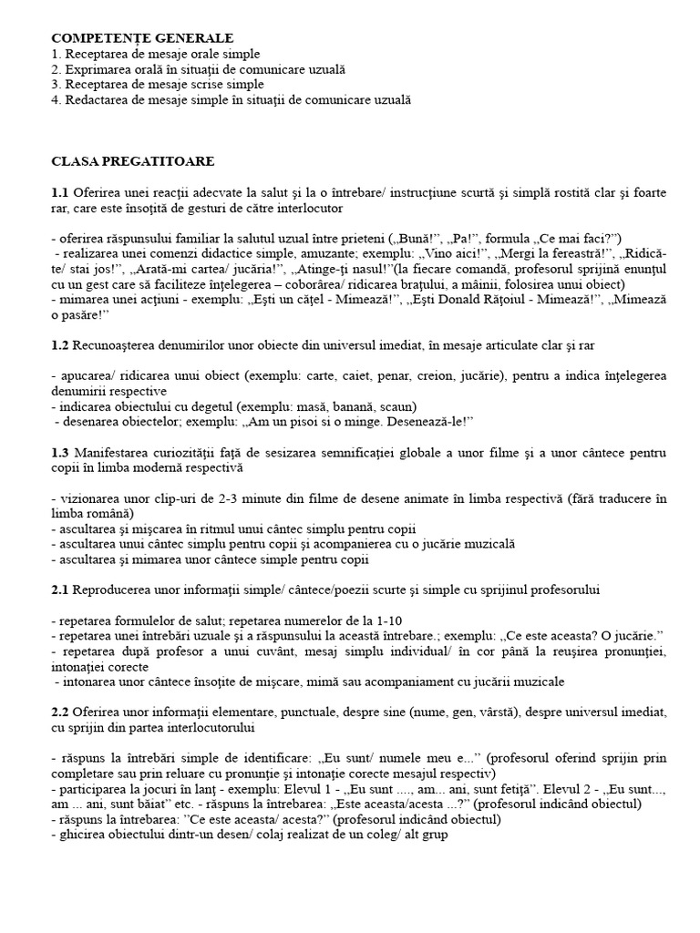 Competente Specifice | PDF