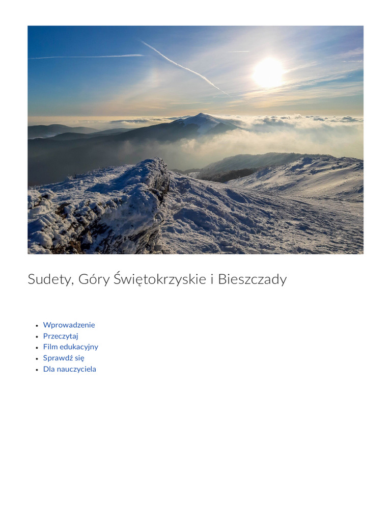Sudety Gory Swietokrzyskie I Bieszczady PDF