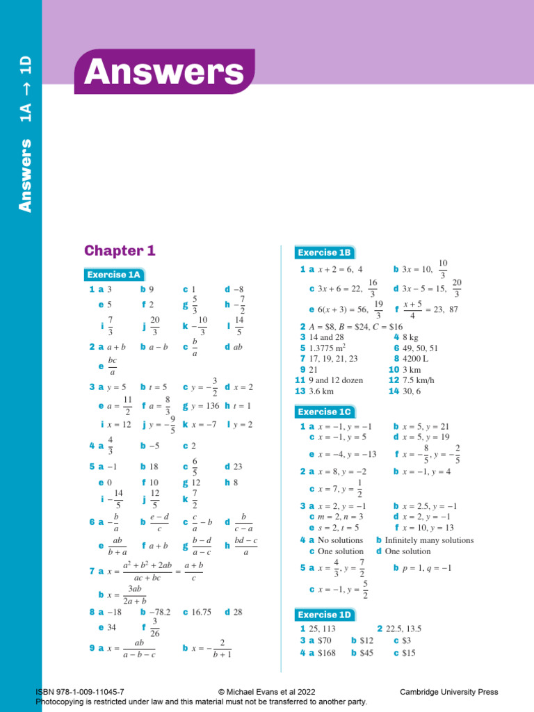 Methods12 2ed Ch26 Answers | PDF