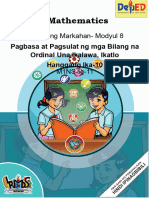 Grade 1 - q1 - Week 8 - Pagbasa at Pagsulat NG Mga Bilang Na Ordinal Una, Ikalawa, Ikatlo Hanggang Ika 10 - Norzagaray East District