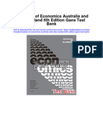 Principles of Economics Australia and New Zealand 6Th Edition Gans Test Bank Full Chapter PDF