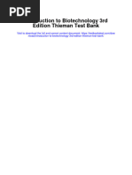 Introduction To Biotechnology 3Rd Edition Thieman Test Bank Full Chapter PDF